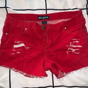Blue Faith Shorty Shorts